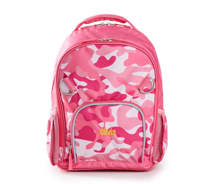 Large Backpack, Personalized, Pink Camo