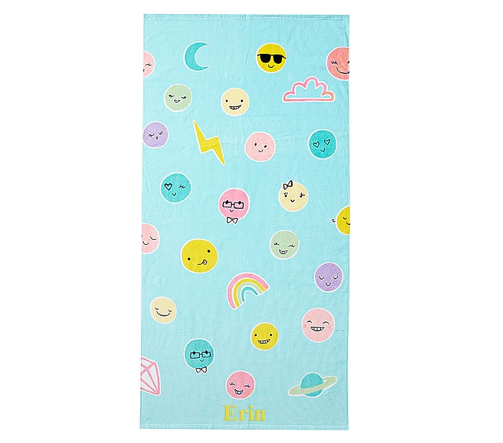 Funny Faces Kids Beach Towel Pottery Barn Kids