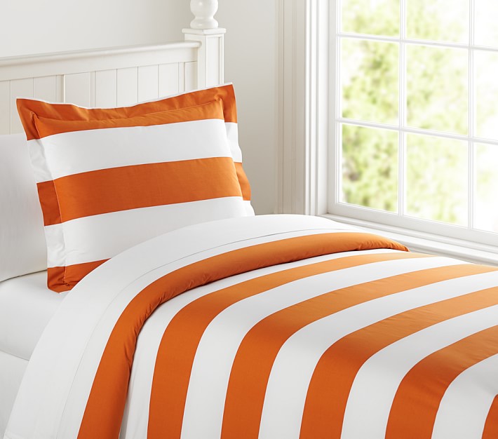 Rugby Stripe Duvet Cover Pottery Barn Kids