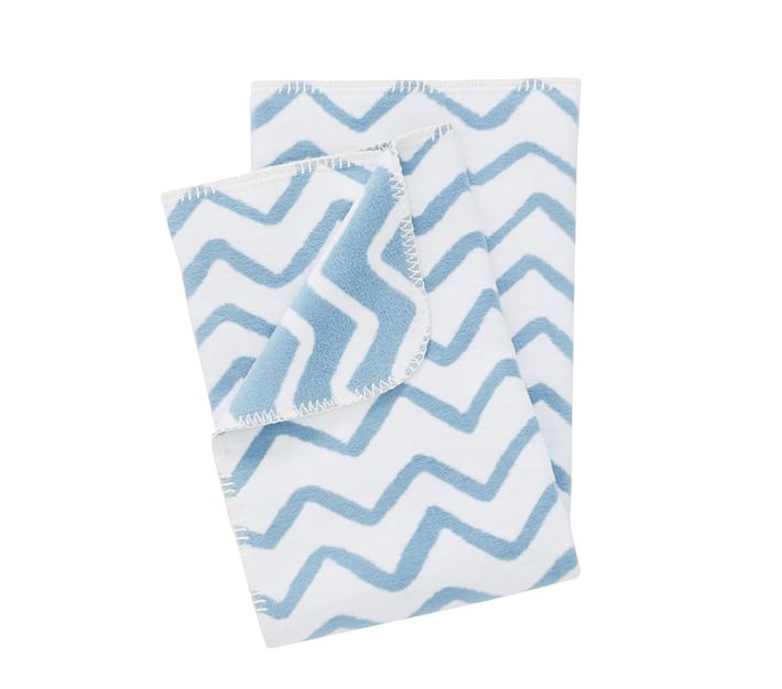 Fuzzy Chevron Baby Blanket Pottery Barn Kids