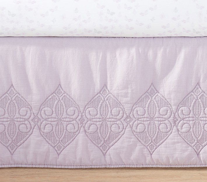 Organic Washed Cotton Crib Skirt Pottery Barn Kids