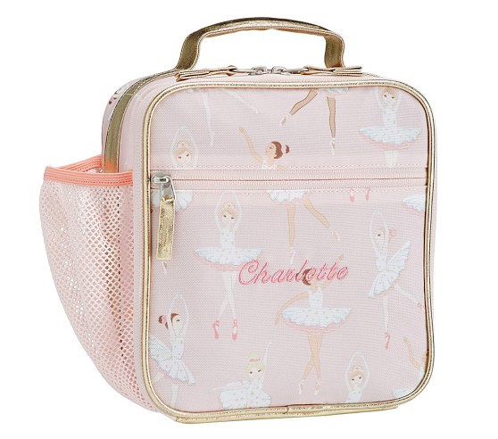 Pottery Barn Kids Lunch Box – Nuovo Con Etichette, Rosa Cuori A Cascata Per Bambina