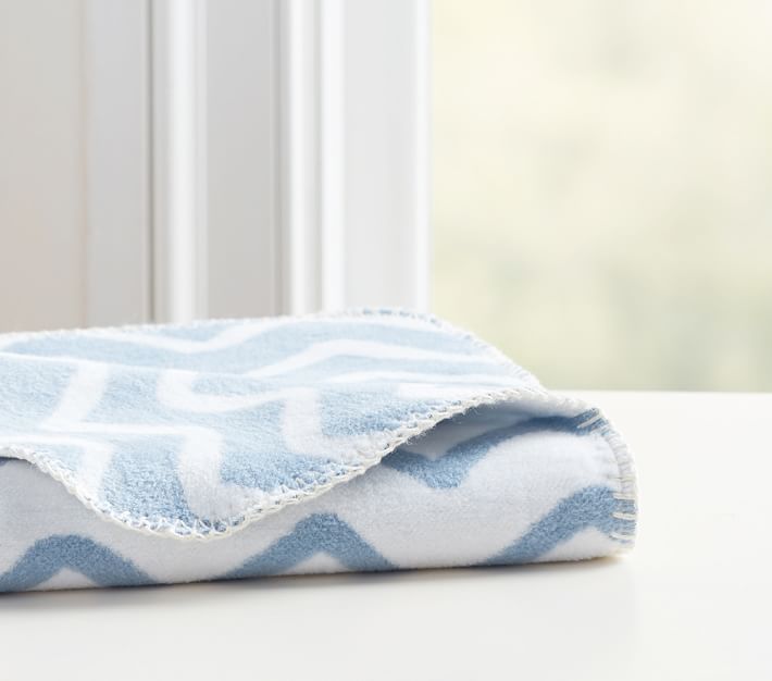 Fuzzy Chevron Baby Blanket Pottery Barn Kids