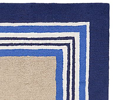 Tailored Striped Rug - Blue | Patterned Rugs | Pottery Barn Kids