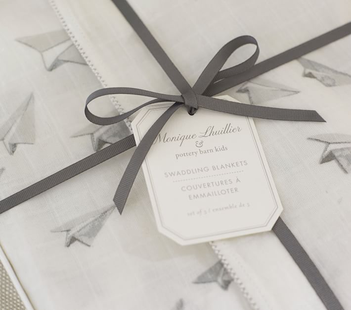 Monique Lhuillier Organic Baby Swaddle Set Pottery Barn Kids