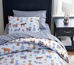 Salty Dog Reversible Organic Duvet & Shams