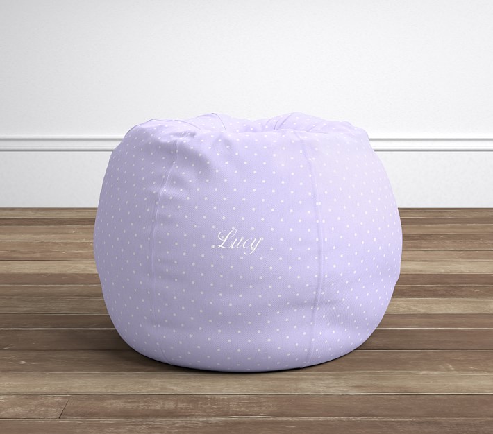 Anywhere Beanbag Lavender Pin Dot Slipcover Only Pottery Barn Kids