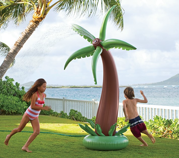 Inflatable palm cheap tree sprinkler