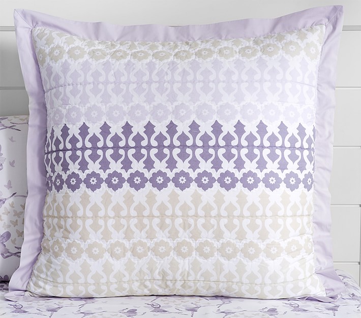 Patterned euro hot sale sham