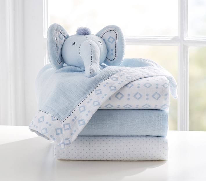 Organic Muslin Thumbie Swaddle Set | Pottery Barn Kids