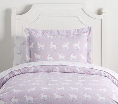 Women Lilac Rainbow Unicorn Print Reversible Blanket