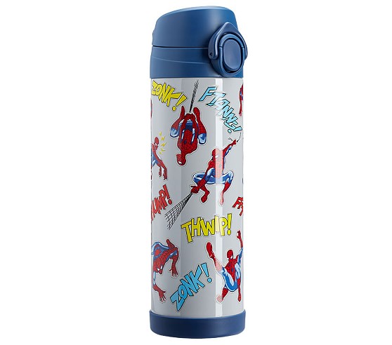 Marvel Spiderman Web Slinging 24 Oz. Single Wall Plastic Water Bottle