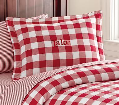 Large Red Buffalo Check Envelope Bed Cover | Harry Barker, Large / Buffalo Check Tan