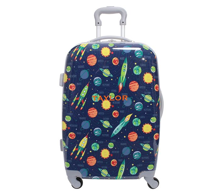 Navy Solar System Hard Sided Spinner Kids Luggage Pottery Barn Kids