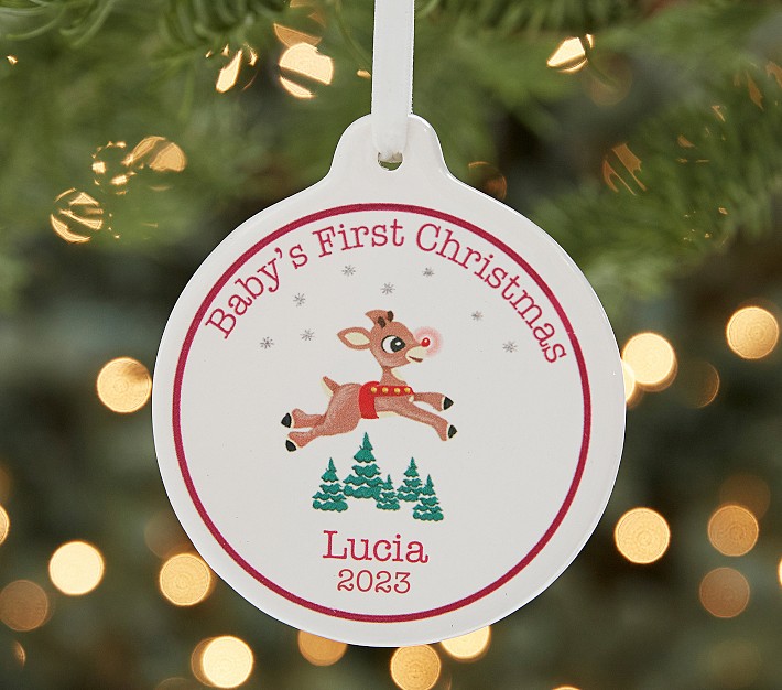 Baby's First Christmas Ceramic Rudolph the Red-Nosed Reindeer® Ornament