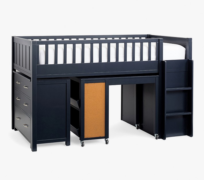 Camp Twin Kids Loft System & Lower Bed Set