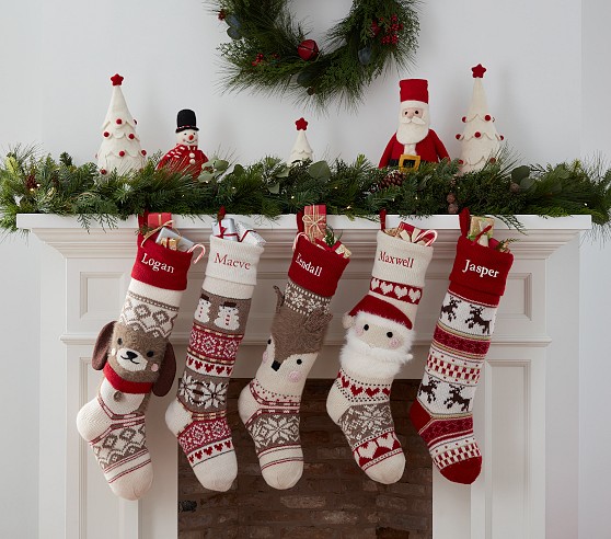 west elm x pbk Modern Snowman Felt Christmas Stocking