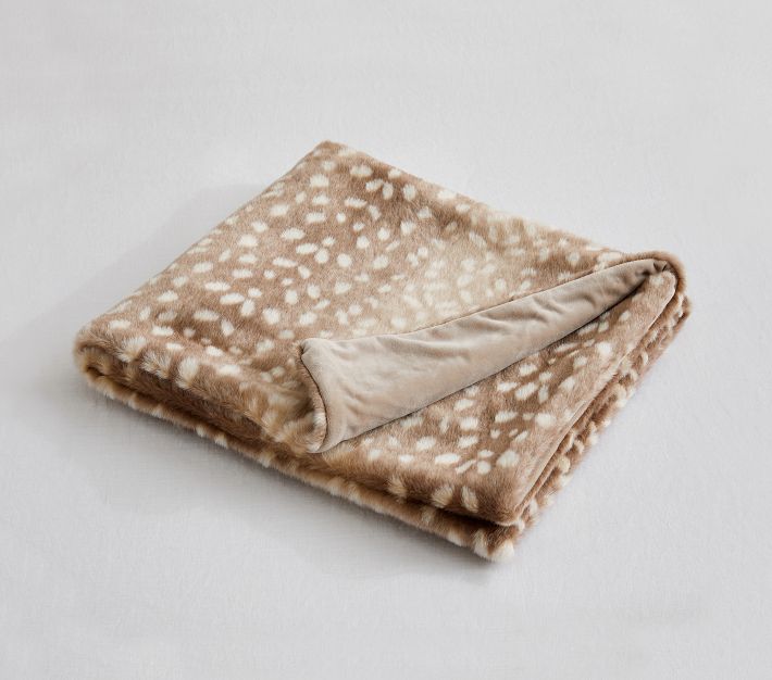 Fawn FauxFur Baby Blanket Pottery Barn Kids