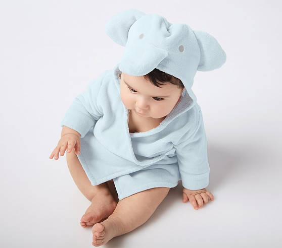 Elephant Baby Bath Robe | Pottery Barn Kids