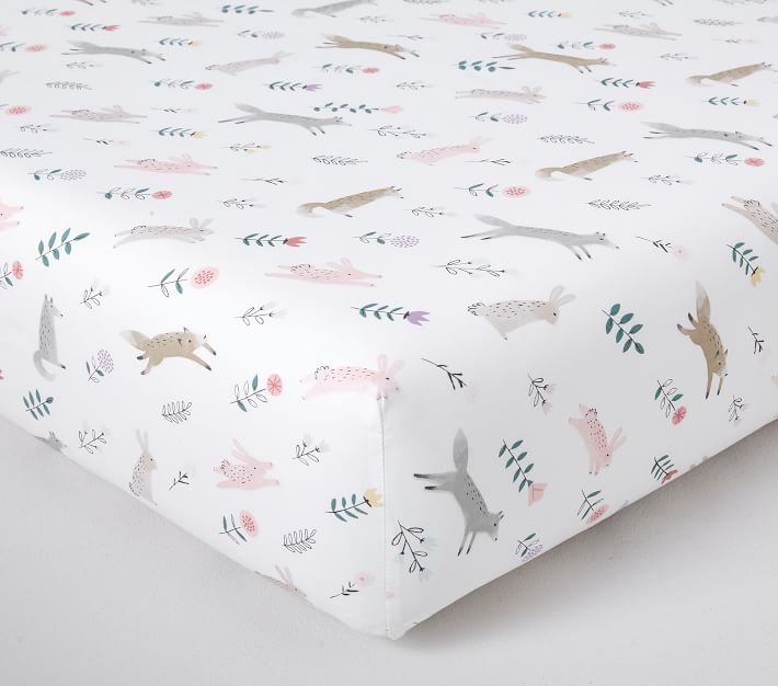 Organic crib sheets online girl