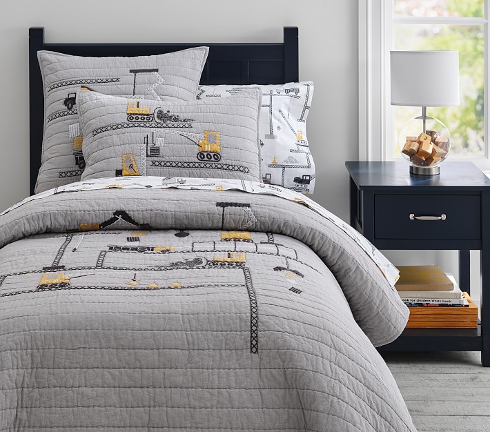 Pottery barn cheap construction bedding