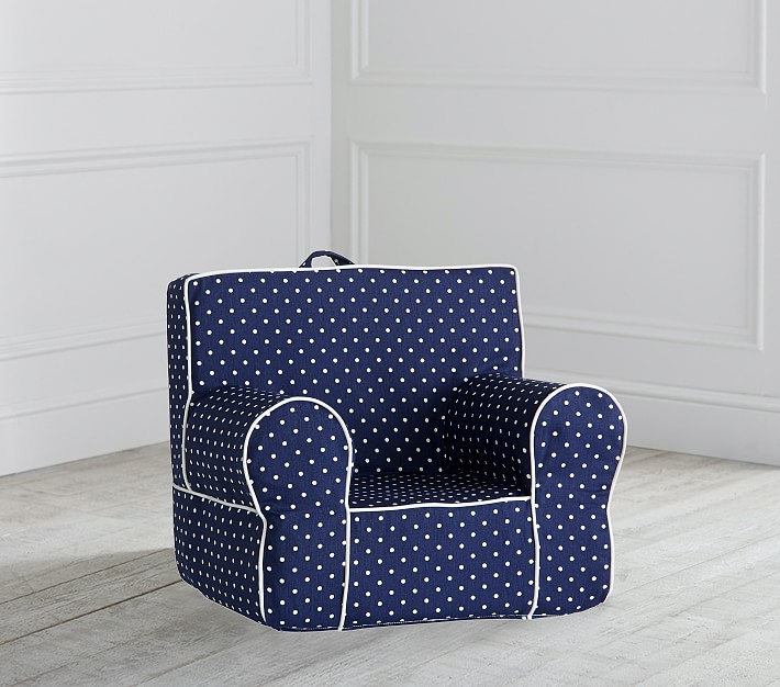 My First Anywhere Chair&#174;, Navy Pin Dot Slipcover Only