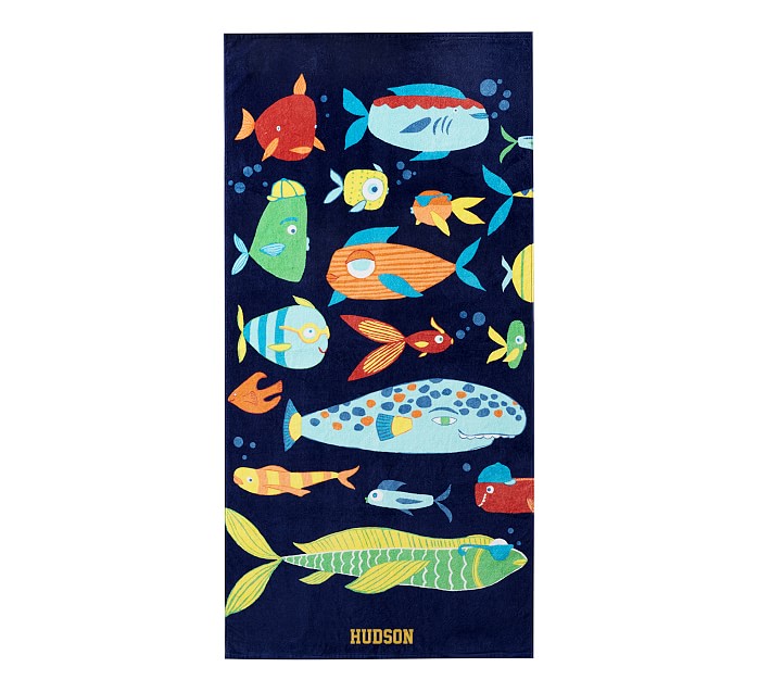 Funny Fish Beach Towel