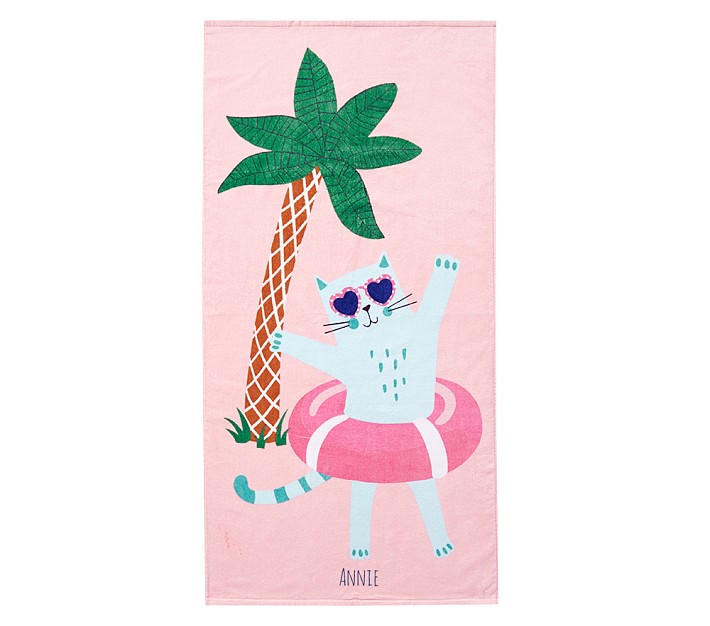 Beach Cat Kid Beach Towel