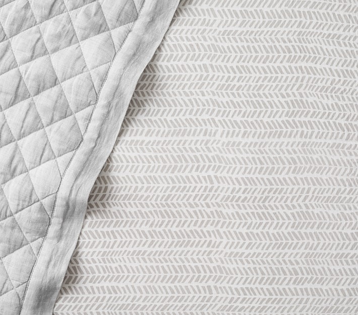 Muslin Broken Arrow Crib Fitted Sheet | Pottery Barn Kids