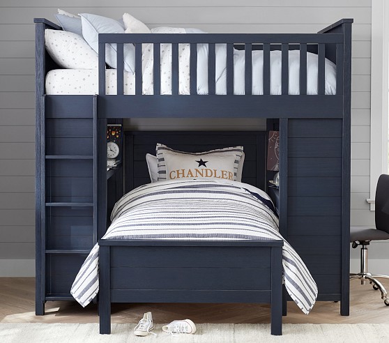 Camp Twin Kids Loft System & Lower Bed Set