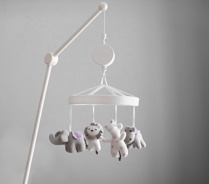 Knit Animal Friends Baby Mobile