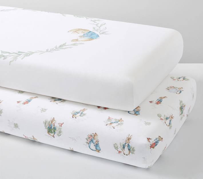 Peter Rabbit™ Organic Crib Fitted Sheet Bundle Set of 2 Pottery