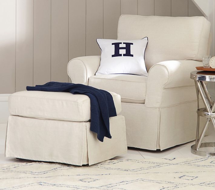 Pottery barn glider online and ottoman