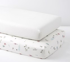 Dakota & Sweet Dot Organic Crib Fitted Sheet Bundle - Set of 2