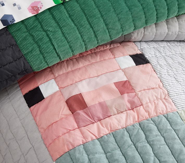 Minecraft™ Patchwork Quilt & Shams Pottery Barn Kids