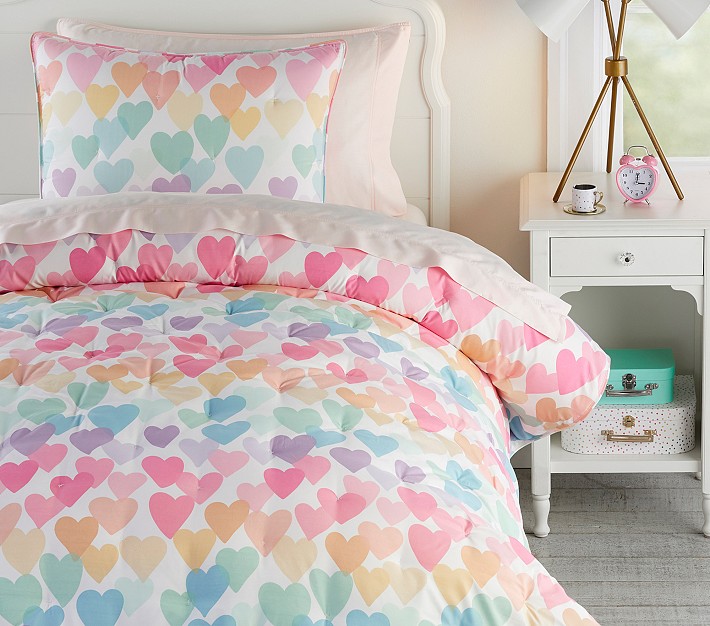 Evie Heart Dream Puff Recycled Comforter &amp; Shams