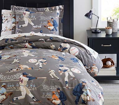 Vintage Baseball Kids Duvet Cover Pottery Barn Kids
