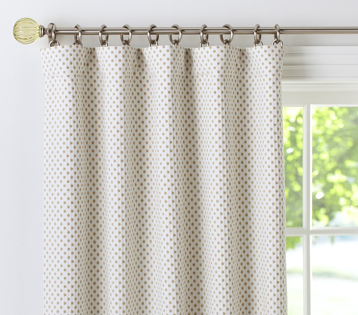 Audrey Chenille Dot Curtain with Blackout Liner