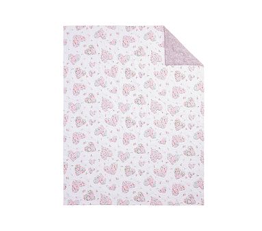 Floral Hearts Reversible Coverlet | Pottery Barn Kids