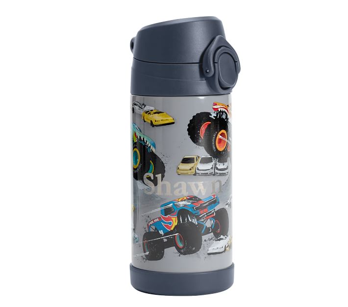 Personalized Plastic Water Bottle, Monster Truck Water Bottle