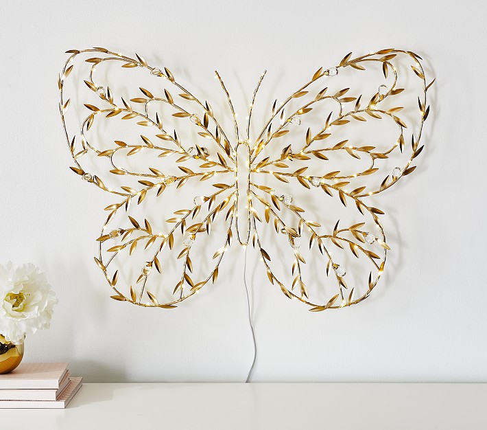Flying Butterfly (light). Crystal collection. Gift and decor