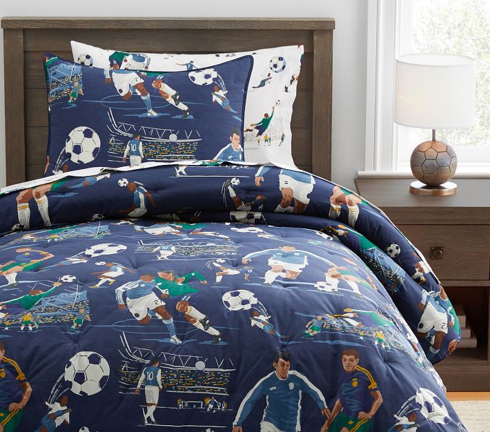 Boys soccer bedding sale