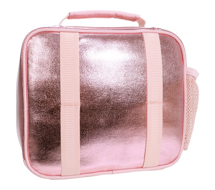 Metallic Rose Gold Lunch Box Insulated Lunch Bag Kids Food Storage