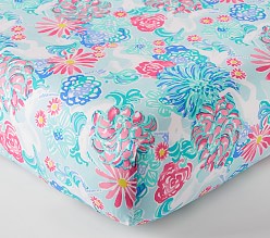 Lilly Pulitzer Unicorns in Bloom Organic Crib Fitted Sheet