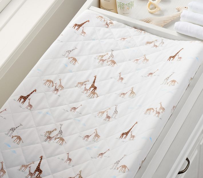 Goldie Giraffe Changing Pad Cover Pottery Barn Kids