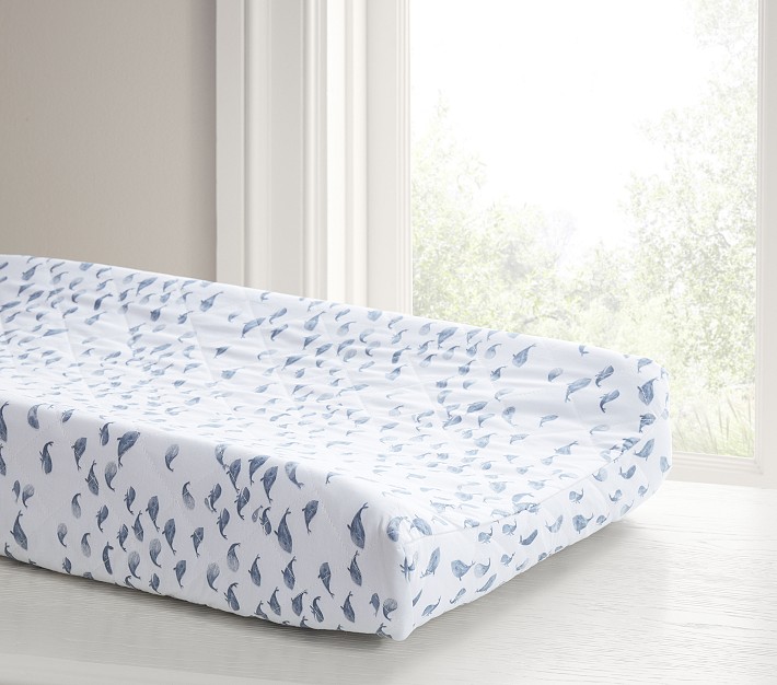 Watercolor Whale Changing Pad Cover