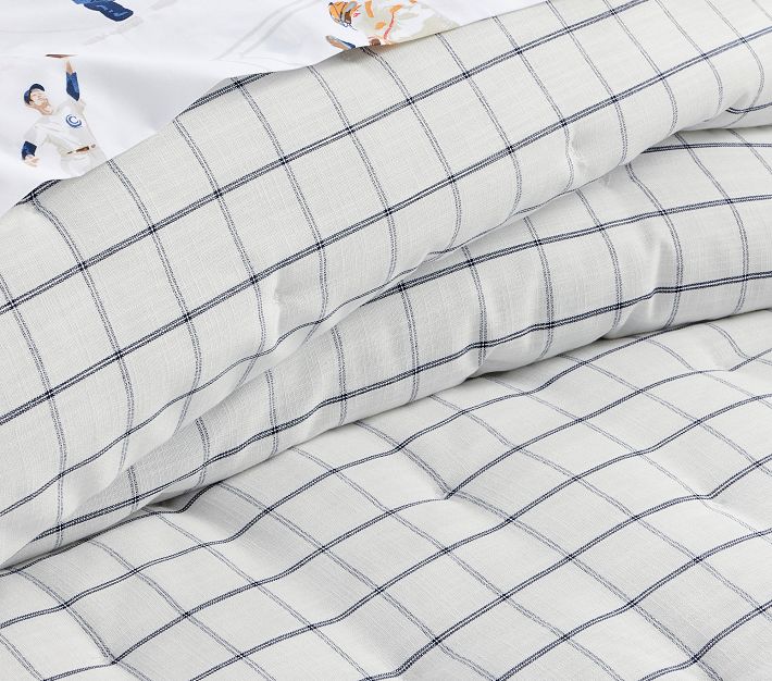 Windowpane Plaid Comforter & Shams Pottery Barn Kids