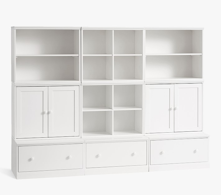 Callum Wall System 3-Drawer, Storage Bookshelf