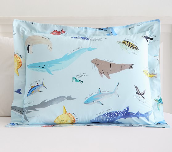 Breastfeeding Pillow Covers (2 Pack) - Whale & Fish