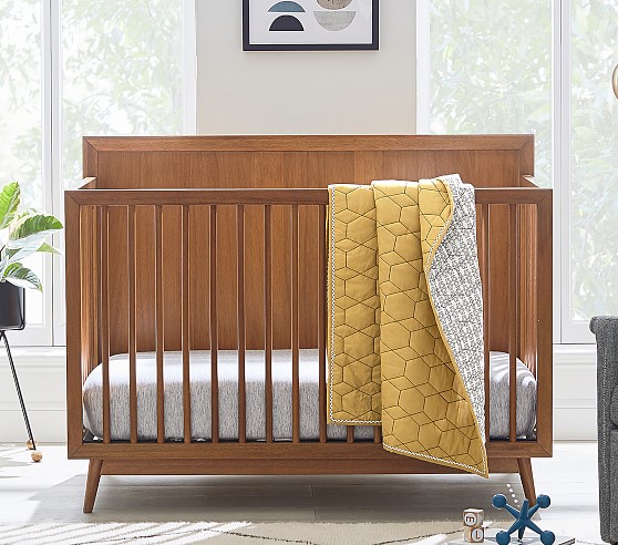 Mid Century Modern Convertible Crib | Pottery Barn Kids